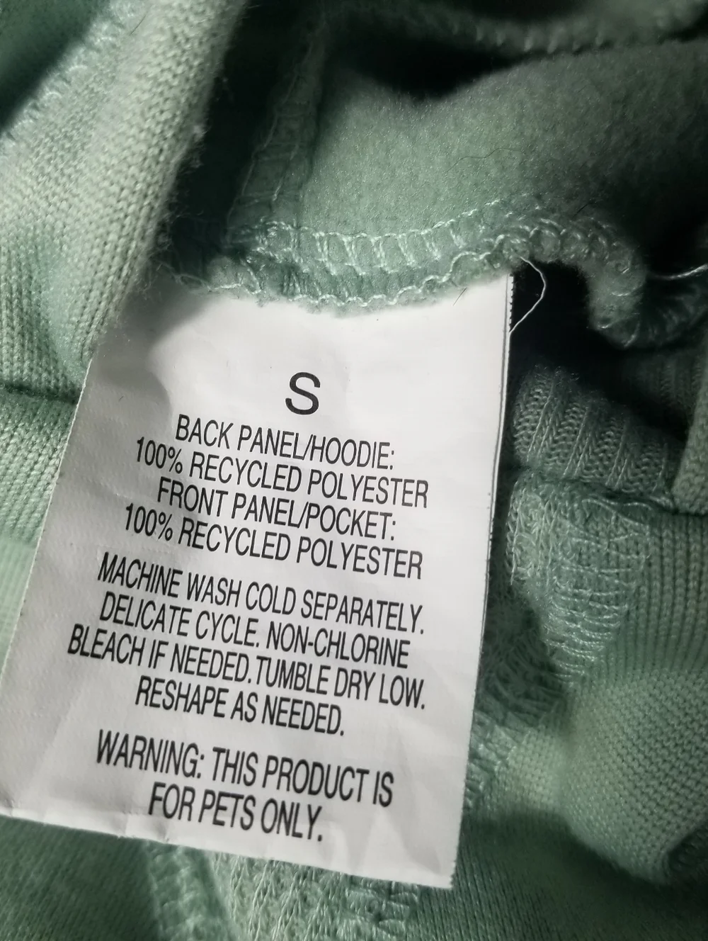 BOOTS & BARKLEY DOG GREEN HOODIE SIZE SMALL